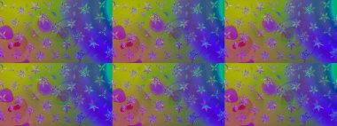 Mor renkli çiçekli çiçek deseni çiz. Suluboya tarzında mor renkte çiçekler.