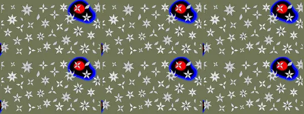 Küçük çiçekteki sevimli çiçek deseni. Raster illüstrasyonu. Tony 'nin kumaş kalıbını çiz. Modaya uygun kumaş deseni.