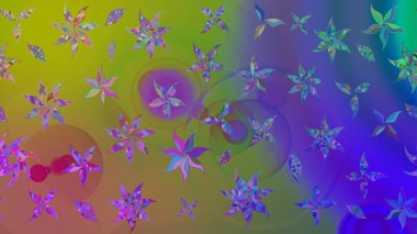 Düz Çiçek Elementleri Tasarımı. Çiçekli eskiz çizimi. Mor renkli çiçekler. Renkli Yaz Teması çizim şablonu.