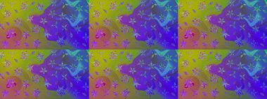 Soyut etnik raster çizim kalıbı. Arkaplan dokusu, duvar kağıdı, mor renkli çiçek teması. Kabile sanatı boho baskısı, klasik çiçek arkaplanı.