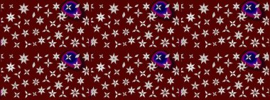 Kırmızı çiçekli eskiz deseni, suluboya çiçek deseni, sevimli çiçek, duvar kağıdı, kart ya da kumaş için fayanslı. Raster - stok.