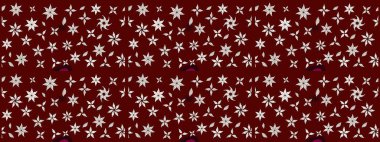 Çiçek desenli eskiz. Kırmızı renkte çiçekler. Renkli Bahar Teması eskiz kalıbı. Düz Çiçek Elementleri Tasarım Raster illüstrasyonu.