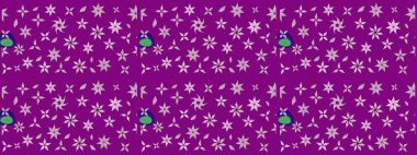 Tekstil veya kitap kapakları, imalat, duvar kağıtları, baskı, hediye paketi ve yapıştırma kitabı için çiçek eskizi geçmişi. Küçük çaplı çiçeklerdeki basit şirin desenler. Raster illüstrasyonu.