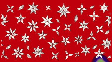 Yumuşak, yaz çiçekli arka plan. Kırmızı renkte çiçekler. Raster çiçek desenli ve çiçekli..