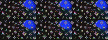 Raster çiçek desenli çiçek deseni, yapraklar, dekoratif elementler, sıçrama, lekeler, el çizimi kontur çizgileri ve Doodle çizim stili, grafik raster çizim çizimi.