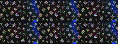 Suluboya çiçekli çiçek deseni. Raster illüstrasyonu. Gri renkli Asya tekstili.