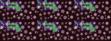 Çiçekli çiçek deseni, suluboya. Küçük çiçekte güzel bir çiçek deseni var. Raster deseni.