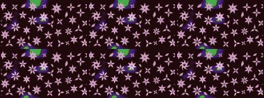 Kahverengi renkli çiçekler. Renkli Bahar Teması eskiz kalıbı. Düz Çiçek Elementleri Tasarımı. Güzel çiçek deseni..