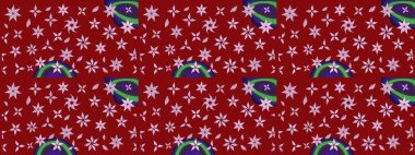 Çiçek. Raster illüstrasyonu. Taslak dekoratif arka plan, çiçek mandala. Kırmızı renklerde.