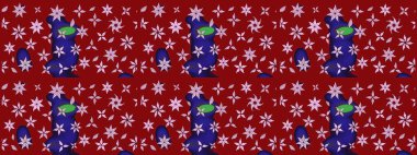 Düz Çiçek Elementleri Tasarımı. Renkli Bahar Teması eskiz kalıbı. Raster illüstrasyonu. Çiçek deseni. Chichi kumaş deseni çiz.