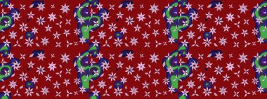 Vadinin çiçekleri kırmızı renklerde. Raster çiçek desenleri çiziyor..