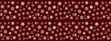 Düz Çiçek Elementleri Tasarımı. Süslü kumaş deseni. Raster illüstrasyonundaki çiçek desenli çizim. Renkli Bahar Teması çizim şablonu.