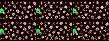 Siyah renkli çiçekler. Kumaş desenli papatya çiçekleri ayrıntıları.