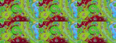 Suluboya, elle çizilmiş. Eskiz arkaplan modeli. Raster - stok. Vadinin yeşil renkli çiçekleri.