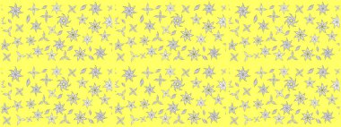 Sarı renkli çiçekler. Çiçekli çizim şekli. Renkli Bahar Teması eskiz kalıbı. Düz Çiçek Elementleri Tasarımı.