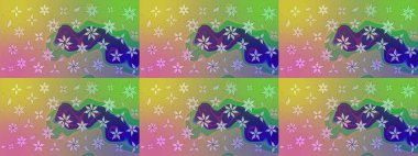 Yeşil renkli çiçekler. Küçük çiçekte sevimli çiçek deseni var..