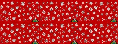 Düz Çiçek Elementleri Tasarımı. Kırmızı renkte çiçekler. Çiçekli çiçek deseni, suluboya. Raster illüstrasyonu. Renkli Bahar Teması çizim şablonu.