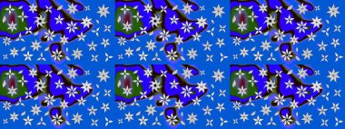 Raster deseni. Suluboya etkisi. Organik elementler. Botanik çizim deseni.