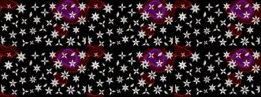 Siyah renkte zarif çiçek buketi suluboya. Raster illüstrasyonu. Renkli Bahar Teması eskiz kalıbı. Düz Çiçek Elementleri Tasarımı.