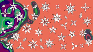 Çiçekli yaz çiçekleri. Küçük renkli çiçekler. Robot resim. Motley illüstrasyonu. Küçük çiçekte güzel bir desen. Moda baskıları için zarif bir şablon.