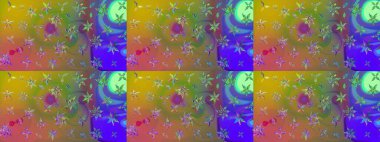 Tony 'nin kumaş kalıbını çiz. Raster illüstrasyonu. Modaya uygun kumaş deseni. Küçük çiçekte sevimli çiçek deseni var..