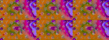 Dekorasyon ve tasarım için güzel bir desen. Moda baskısı. Çiçeğin suluboya çizimlerinin mükemmel deseni. Eski model. Suluboya çizim kalıbı. Raster illüstrasyonu.