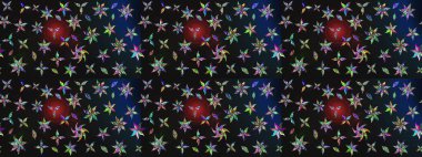 Karalama çiçeği. Düz Çiçek Elementleri Tasarımı. Güzel kumaş deseni. Renkli Bahar Teması eskiz kalıbı. Zentangle soyut çiçekleri. Raster illüstrasyonu.