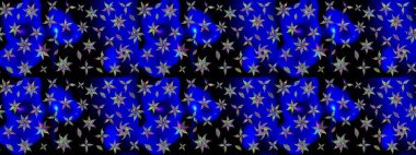 Şirin çiçekli, desenli, mavi renkli renkli bir eskiz deseni. Tekstil için suluboya eskiz deseni. El çizimi çiçek çizimi deseni (fayans)).