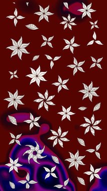 Nakış desenli çiçek deseni. Renkli grunge renkli çiçeklerle soyut bir arka plan oluşturur. İzler, kumaş, duvar kağıtları, tekstil için raster dokusu.