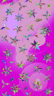 Küçük çiçekteki sevimli çiçek deseni. Güzel karalamalı çiçek desenli çizim. Güzel kumaş deseni. Raster illüstrasyonu.