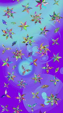 Sketch Floral Pattern in Raster illustration. Fancy fabric pattern. Colour Spring Theme sketch pattern Background. Flat Flower Elements Design.