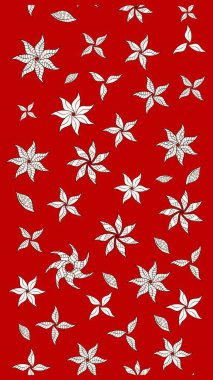 Raster illüstrasyonundaki çiçek desenli çizim. Güzel kumaş deseni. Renkli Bahar Teması eskiz kalıbı. Düz Çiçek Elementleri Tasarımı.