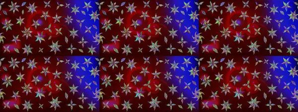 Raster illüstrasyonundaki çiçek desenli çizim. Suluboya tarzında kahverengi renkte çiçekler.