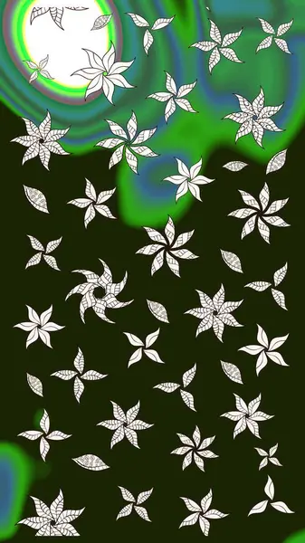 Çiçekli çiçek deseni, suluboya. Raster deseni. Küçük çiçekte güzel bir çiçek deseni..