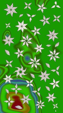 Çiçek deseni. Flower eskiz arka planı. Şatafatlı bahar bahçesi dokusu. Raster illüstrasyonu.