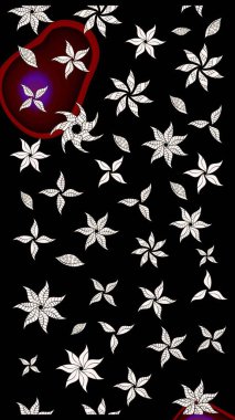 Organik motif arka planı. Çizim kalıbı. Raster illüstrasyonu. Ultraviyole kumaş deseni.