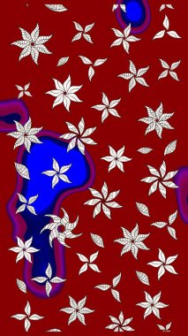 Küçük çiçekteki sevimli çiçek deseni. Kırmızı renkte çiçekler.