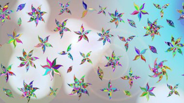 Elle boyanmış suluboya resim çizimleri, çiçekler ve bitkiler. Gri renkli çiçekler.