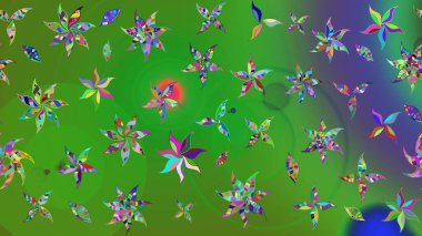 Tekstil, kumaş, kapaklar, duvar kağıtları, baskı, naylon, koleksiyon defteri, örgü, dekupaj için güzel bir eskiz. Oldukça eski bir besin torbası deseni, küçük yeşil renkte, çiçekler. Millefleurlar.