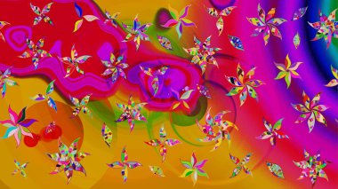 Güzel kumaş deseni. Raster suluboya deseni, narin çiçekler, sarı çiçekler, tebrik kartı şablonu..