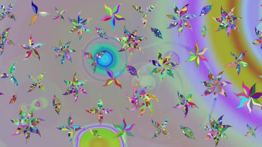 Kumaş, tekstil, duvar kağıdı baskısı için. Eski usul. Eskiz geçmişi. Tomurcukları papatya çiçekleri olan sevimli bir çiçek deseni. Miles Fleur, süslü püslü bir süs. Raster illüstrasyonu.