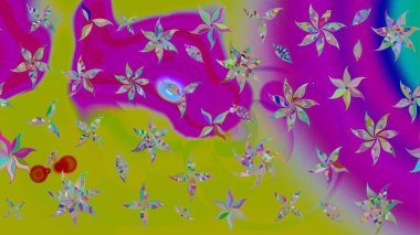 Çiçek. Mor renklerde. Raster illüstrasyonu. Taslak dekoratif arka plan, çiçek mandala.