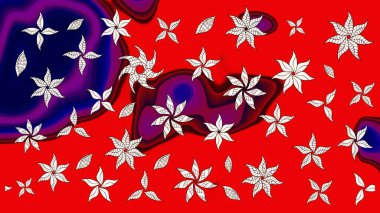 Raster illüstrasyonu. Modaya uygun kumaş deseni. Küçük çiçekteki sevimli çiçek deseni. Tony 'nin kumaş desenini çiz.