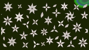 Raster - stok. Eskiz arkaplan modeli. Yapraklı çiçekler ve kır çiçekli papatya çayı..