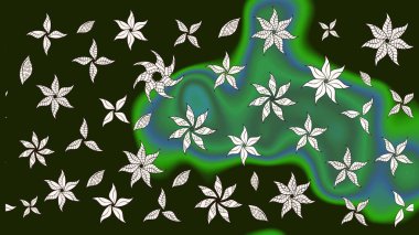 Sevimli çiçek raster deseni. Düz Çiçek Elementleri Tasarımı. Renkli Yaz Temalı eskiz kalıbı. Modaya uygun kumaş deseni.