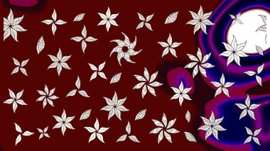 Karalama çiçekleri çizim kalıbı. Sanat, çiçeklere ilham veriyor ve arka planda bırakıyor. Kırmızı el çizilmiş desen. Raster deseni.