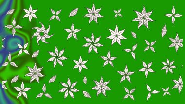 Sabıka fotoğraflarında, bebek kıyafetlerinde, duvar kâğıtlarında, paket kutularında falan kullanılabilir. Zarif, parlak ve eskiz yeşil çiçek deseni tasarımı.