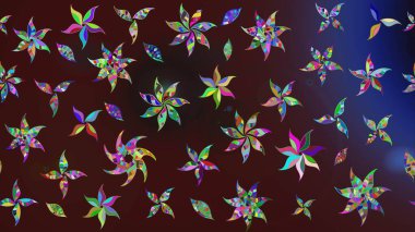 Renkli çizim kalıbı. Çiçek arkaplan. Çiçek duvar kâğıdı. Raster illüstrasyonu. Kahverengi renkli şirin tekstil.