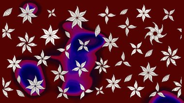 Tomurcukları papatya çiçekleri olan sevimli bir çiçek deseni. Eskiz geçmişi. Raster illüstrasyonu. Kumaş, tekstil, duvar kağıdı baskısı için. Eski usul. Miles Fleur, dandik süs.