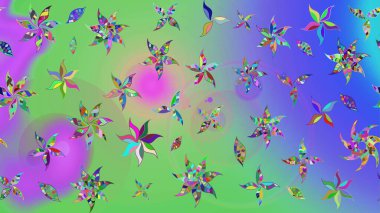 Çiçekli çiçek deseni, suluboya. Raster deseni. Süslü kumaş deseni.